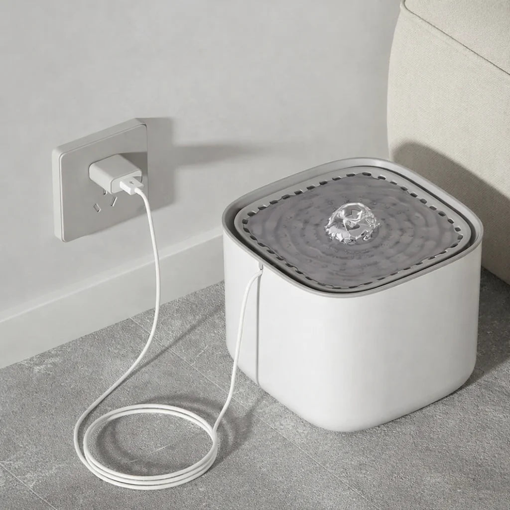 Fontaine à Eau Automatique pour Chat 3L avec Système de Filtration - USB - Noir ou Blanc