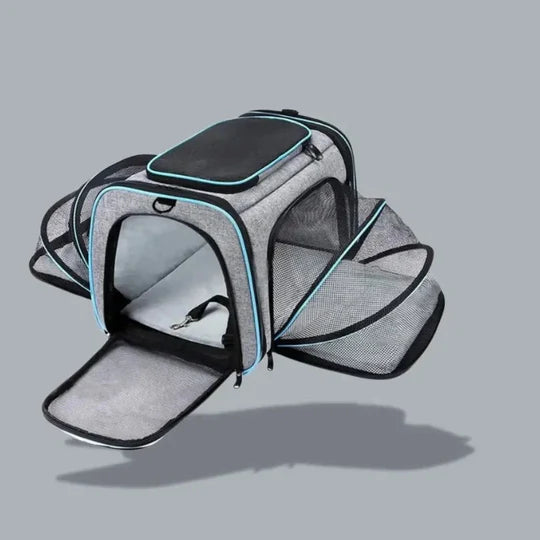 Sac de Transport Chat Grande Taille - Extensible avec Compartiment - jusqu'à 10kg